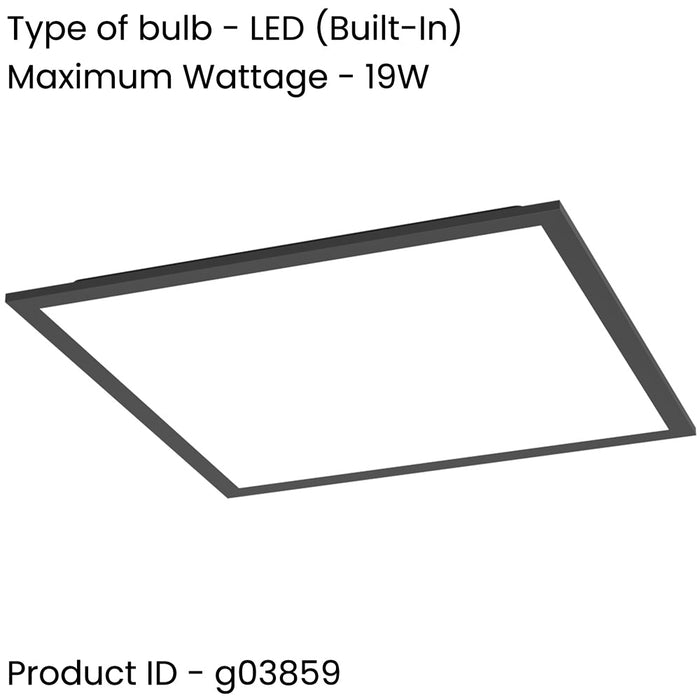 Sleek Modern Black Square Ceiling Light for Contemporary Indoor Spaces