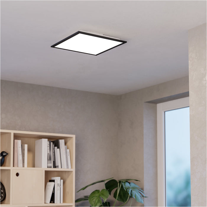 2 PACK Sleek Modern Black Square Ceiling Light for Contemporary Indoor Spaces