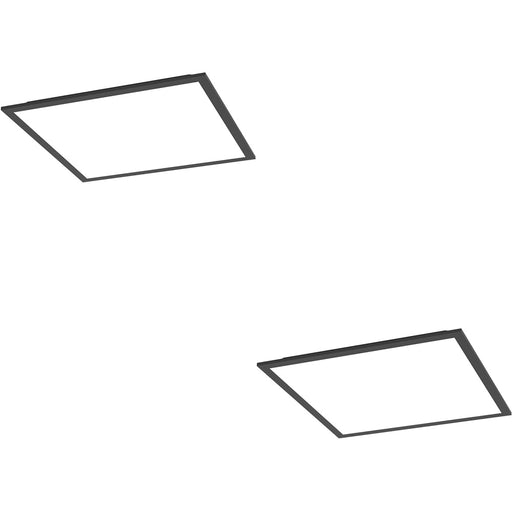 2 PACK Sleek Modern Black Square Ceiling Light for Contemporary Indoor Spaces