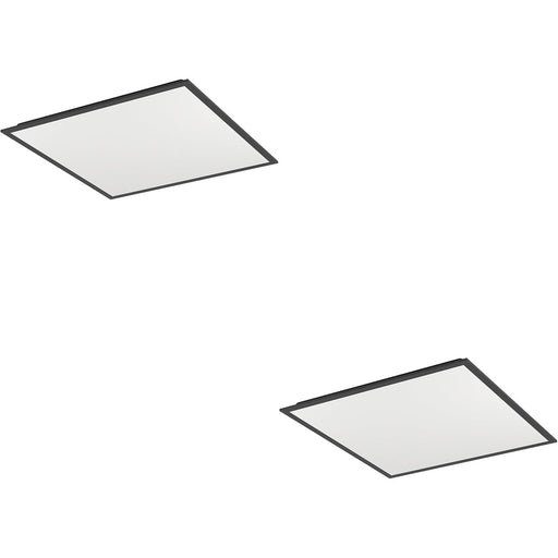 2 PACK Sleek Modern Black Square Ceiling Light for Stylish Indoor Spaces
