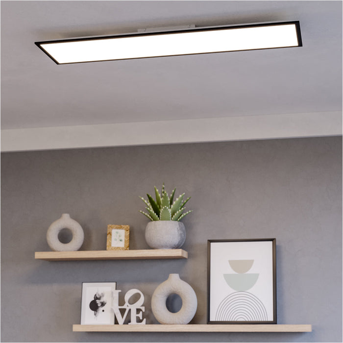Sleek Black Ceiling Light for Modern Indoor Spaces Stylish Semi Flush Design