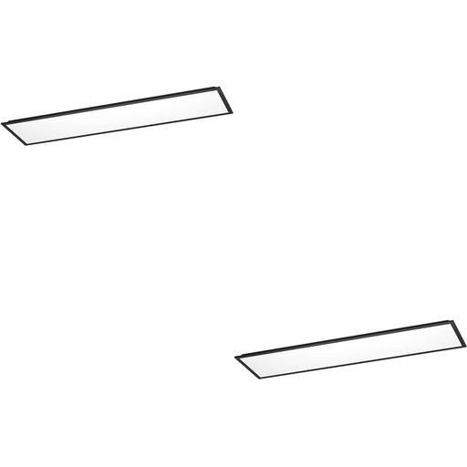 2 PACK Sleek Black Ceiling Light for Modern Indoor Spaces Stylish Semi Flush Design