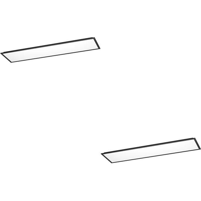 2 PACK Sleek Black Ceiling Light for Modern Indoor Spaces Stylish Semi Flush Design