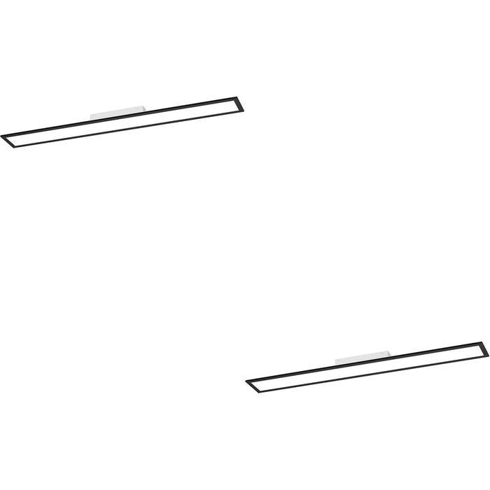 2 PACK Sleek Modern Black Ceiling Light Contemporary Indoor Lighting for Stylish Homes