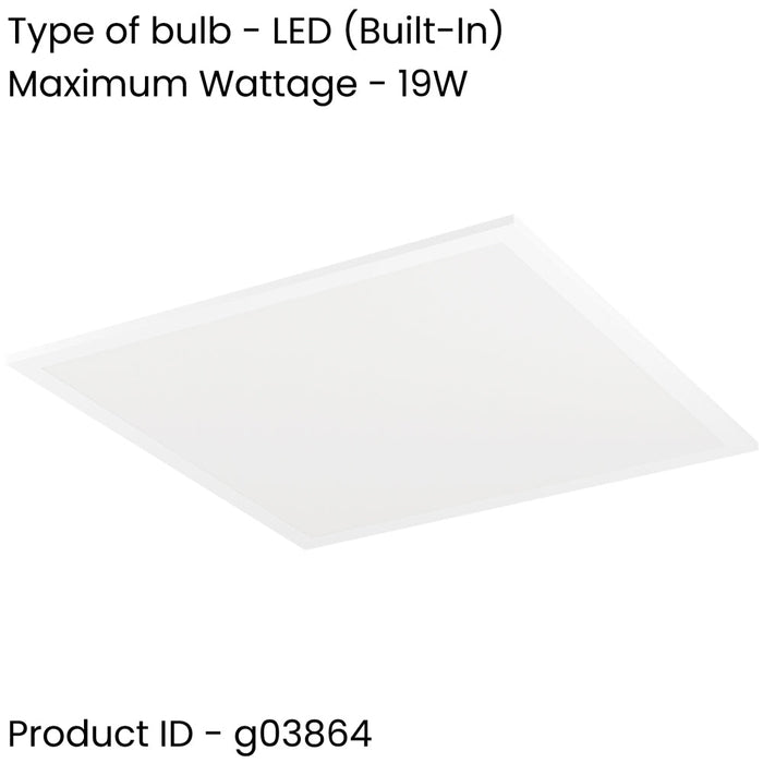 2 PACK Stylish Modern White Square Ceiling Light for Indoor Spaces