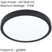 Modern Black Round LED Ceiling Light for Indoor Spaces Contemporary Design