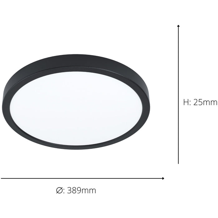2 PACK Modern Black Round LED Ceiling Light for Indoor Spaces Contemporary Design