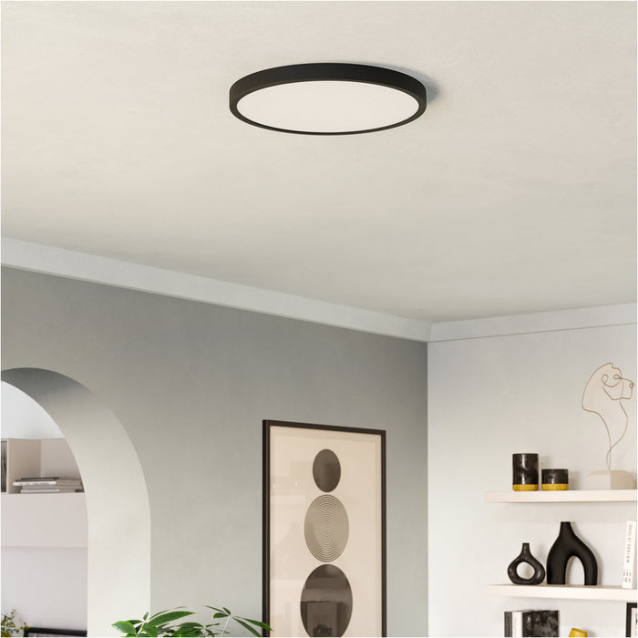 Modern Black Round LED Ceiling Light for Indoor Spaces Contemporary Design