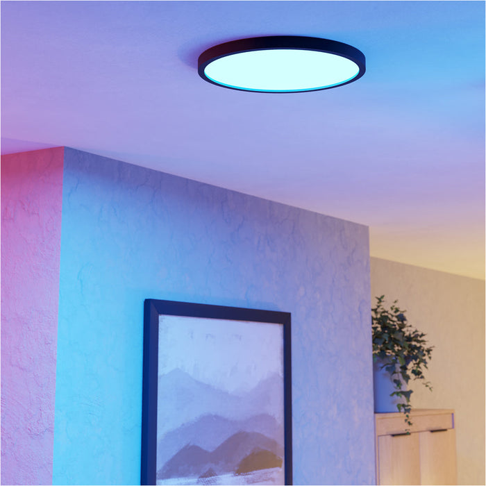 2 PACK Modern Black Round LED Ceiling Light for Indoor Spaces Contemporary Design
