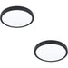 2 PACK Modern Black Round LED Ceiling Light for Indoor Spaces Contemporary Design