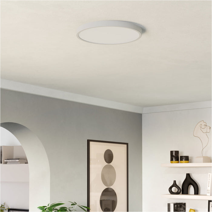 Stylish Modern White Round LED Ceiling Light for Indoor Spaces