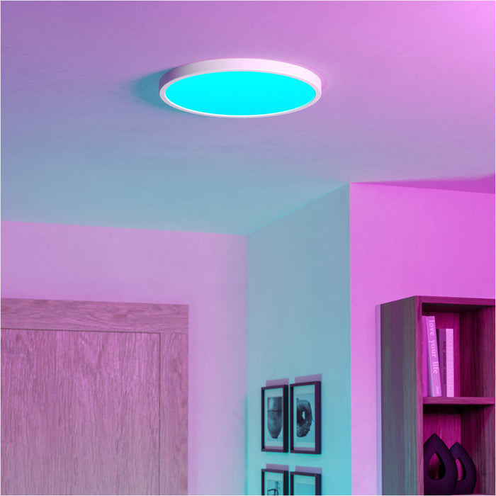 2 PACK Stylish Modern White Round LED Ceiling Light for Indoor Spaces