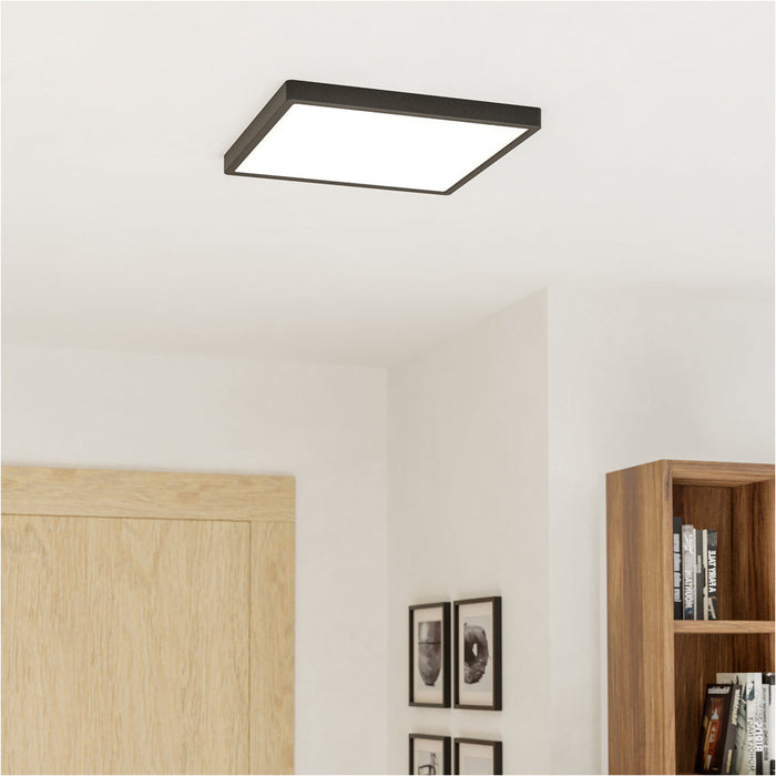 2 PACK Contemporary Black Square LED Ceiling Light for Modern Indoor Spaces