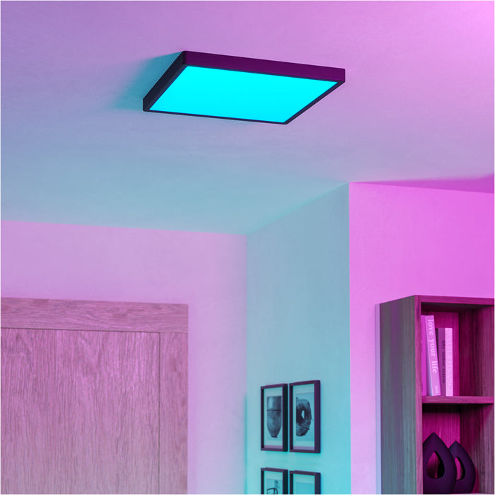 2 PACK Contemporary Black Square LED Ceiling Light for Modern Indoor Spaces