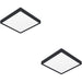 2 PACK Contemporary Black Square LED Ceiling Light for Modern Indoor Spaces