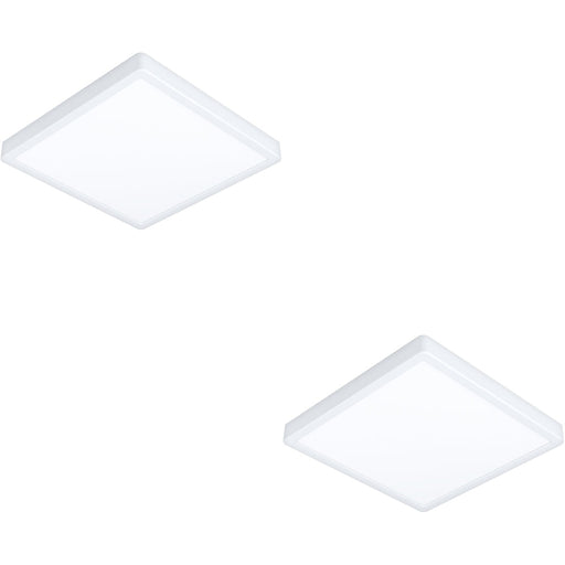 2 PACK Sleek Modern Design White Square LED Ceiling Light for Indoor Spaces