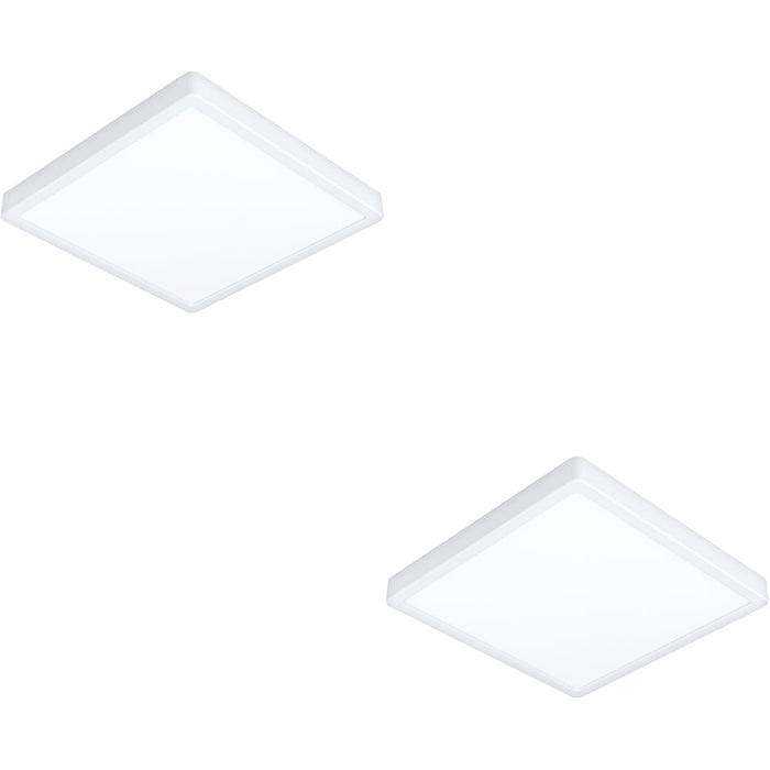 2 PACK Sleek Modern Design White Square LED Ceiling Light for Indoor Spaces