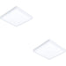 2 PACK Sleek Modern Design White Square LED Ceiling Light for Indoor Spaces