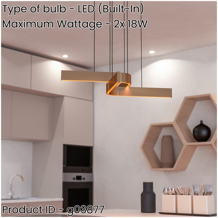 Stylish Modern Bronze and Black Pendant Ceiling Light for Contemporary Homes
