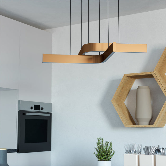 Stylish Modern Bronze and Black Pendant Ceiling Light for Contemporary Homes