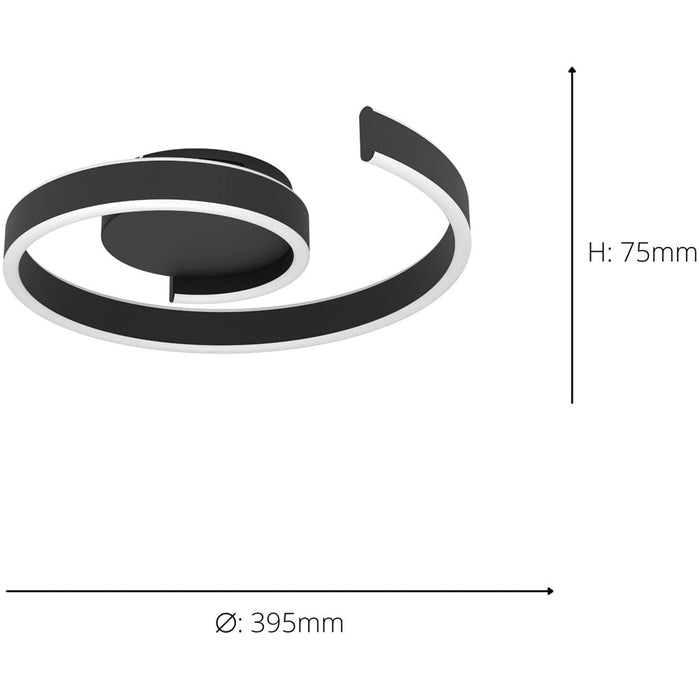 Sleek Modern Black Ceiling Light for Indoor Spaces Contemporary Design