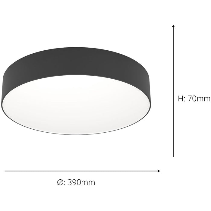 2 PACK Stylish Modern Black Ceiling Light for Minimalist Indoor Spaces
