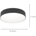 2 PACK Stylish Modern Black Ceiling Light for Minimalist Indoor Spaces