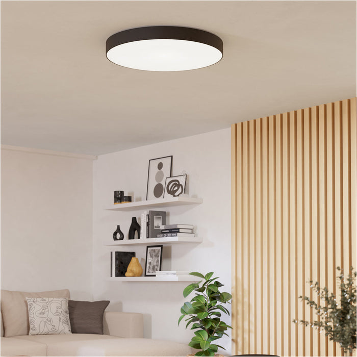 2 PACK Sleek Modern Black Ceiling Light for Indoor Spaces Stylish Semi Flush Fixture