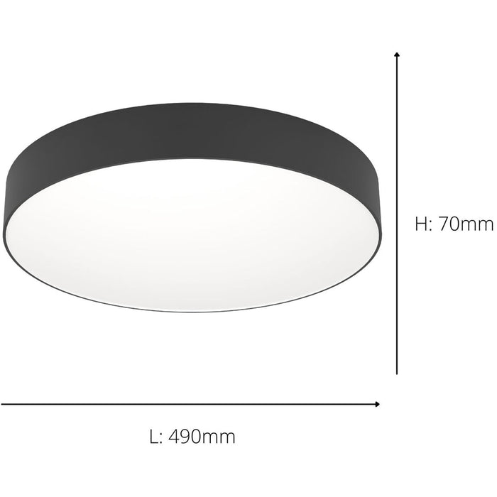 2 PACK Sleek Modern Black Ceiling Light for Indoor Spaces Stylish Semi Flush Fixture