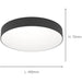 2 PACK Sleek Modern Black Ceiling Light for Indoor Spaces Stylish Semi Flush Fixture