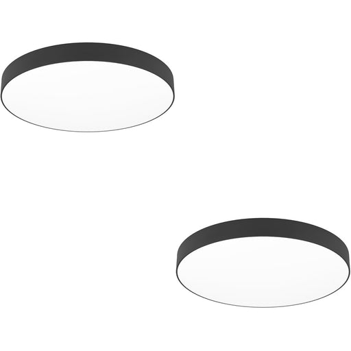 2 PACK Sleek Modern Black Ceiling Light for Indoor Spaces Stylish Semi Flush Fixture