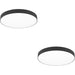 2 PACK Sleek Modern Black Ceiling Light for Indoor Spaces Stylish Semi Flush Fixture