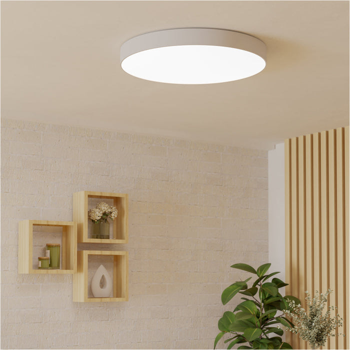 2 PACK Modern Minimalist White Ceiling Light for Indoor Spaces Elegant Semi Flush Design
