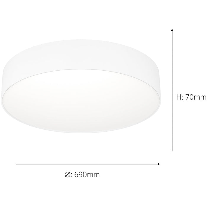 2 PACK Modern Minimalist White Ceiling Light for Indoor Spaces Elegant Semi Flush Design