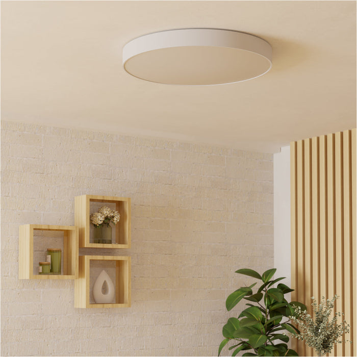 2 PACK Modern Minimalist White Ceiling Light for Indoor Spaces Elegant Semi Flush Design