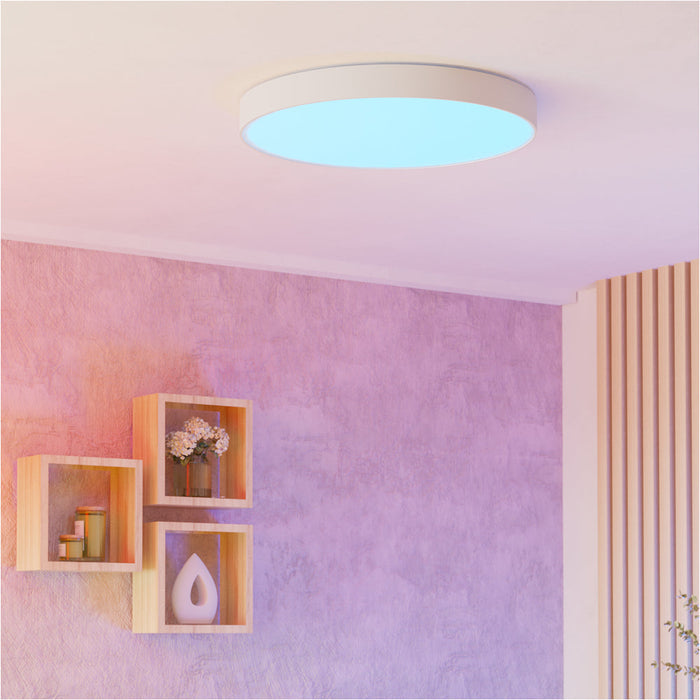2 PACK Modern Minimalist White Ceiling Light for Indoor Spaces Elegant Semi Flush Design