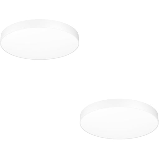 2 PACK Modern Minimalist White Ceiling Light for Indoor Spaces Elegant Semi Flush Design