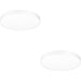 2 PACK Modern Minimalist White Ceiling Light for Indoor Spaces Elegant Semi Flush Design