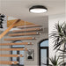 2 PACK Sleek Modern Black Round Ceiling Light for Stylish Indoor Spaces
