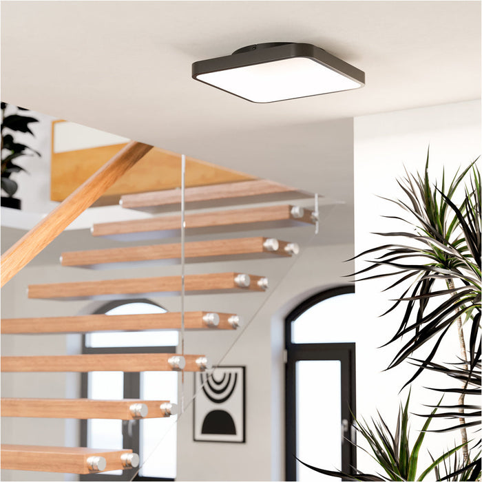 2 PACK Stylish Modern Black Square Ceiling Light for Indoor Spaces