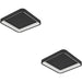 2 PACK Stylish Modern Black Square Ceiling Light for Indoor Spaces