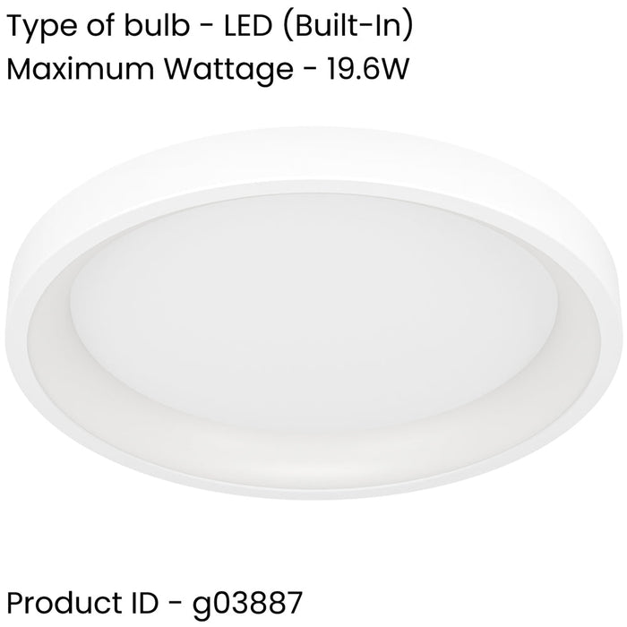 2 PACK Stylish Modern White Round Ceiling Light for Indoor Spaces