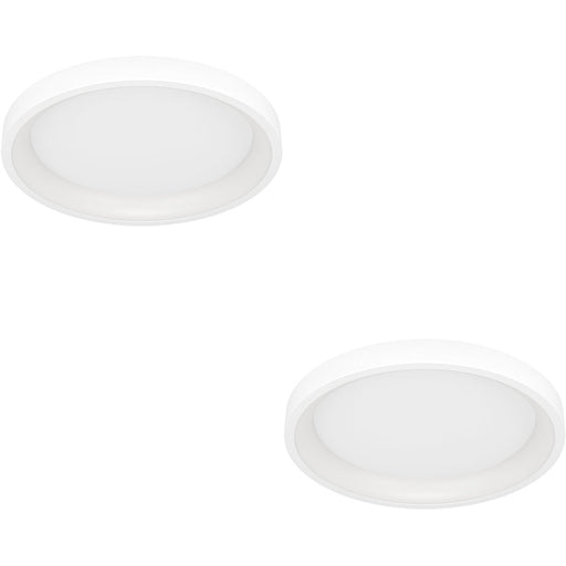 2 PACK Stylish Modern White Round Ceiling Light for Indoor Spaces