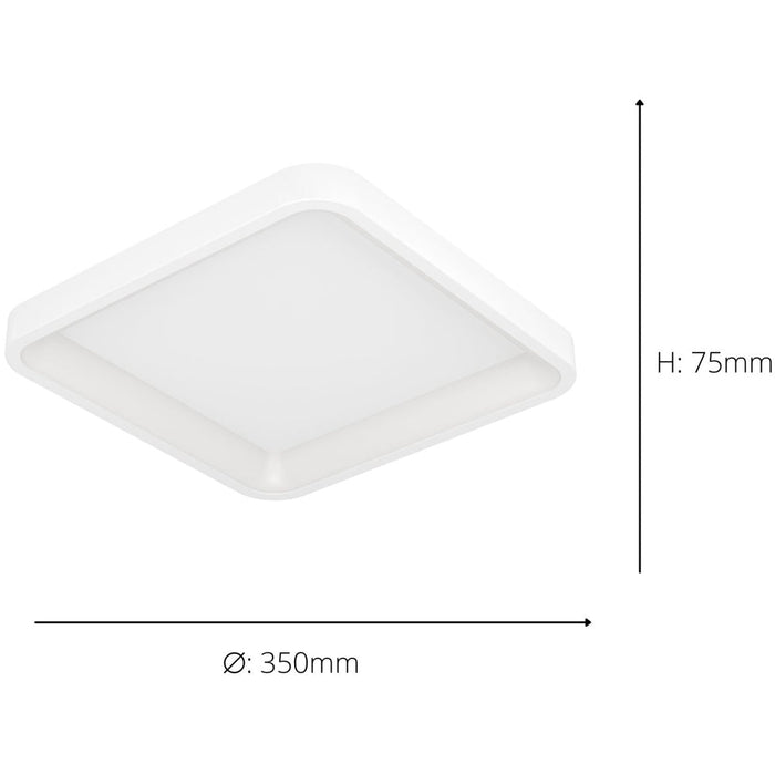 Modern White Square Ceiling Light Stylish Indoor Illumination for Any Room