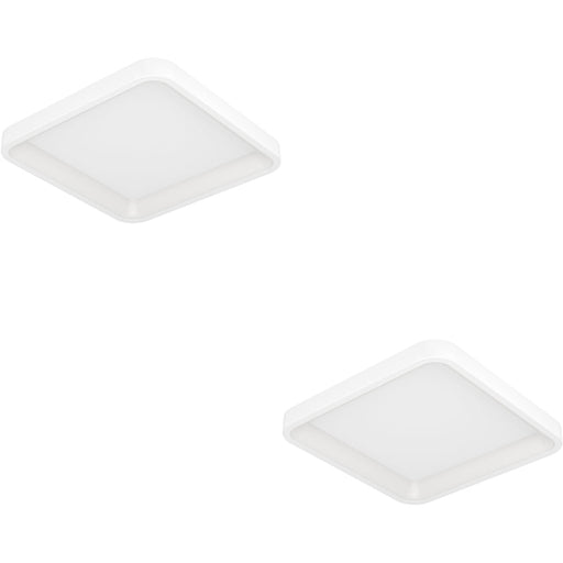 2 PACK Modern White Square Ceiling Light Stylish Indoor Illumination for Any Room