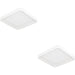 2 PACK Modern White Square Ceiling Light Stylish Indoor Illumination for Any Room