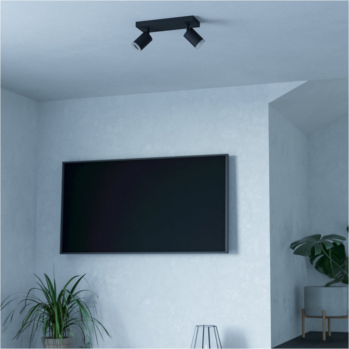 Sleek Black Bar Ceiling Spotlight for Indoor Spaces Modern Design & Elegant Illumination