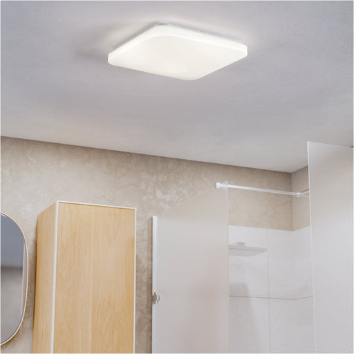 Sleek Modern White LED Ceiling Light for Indoor Home Use Perfect for Bathrooms