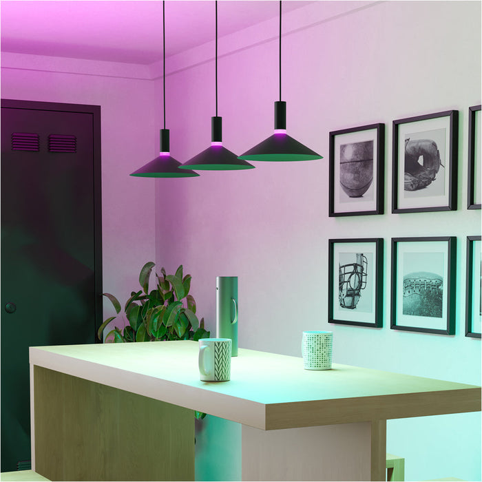 Sleek Black Bar Pendant Light Modern Indoor Ceiling Lighting for Home Decor