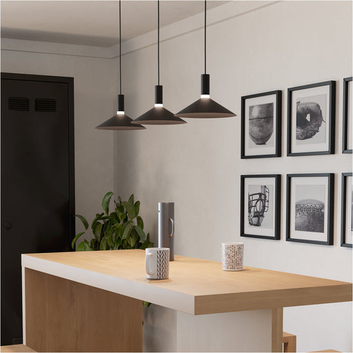 Sleek Black Bar Pendant Light Modern Indoor Ceiling Lighting for Home Decor